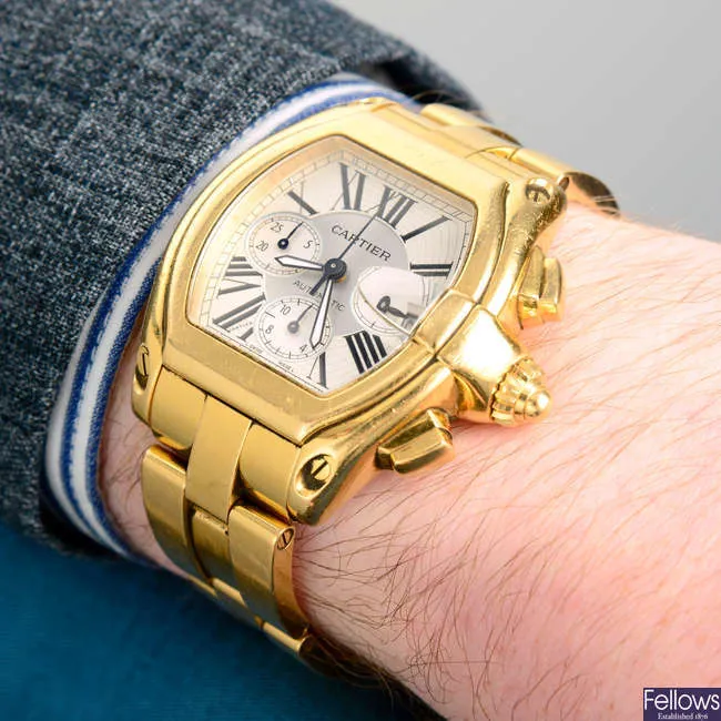 Cartier Roadster 2619 40mm Yellow gold Silver 5