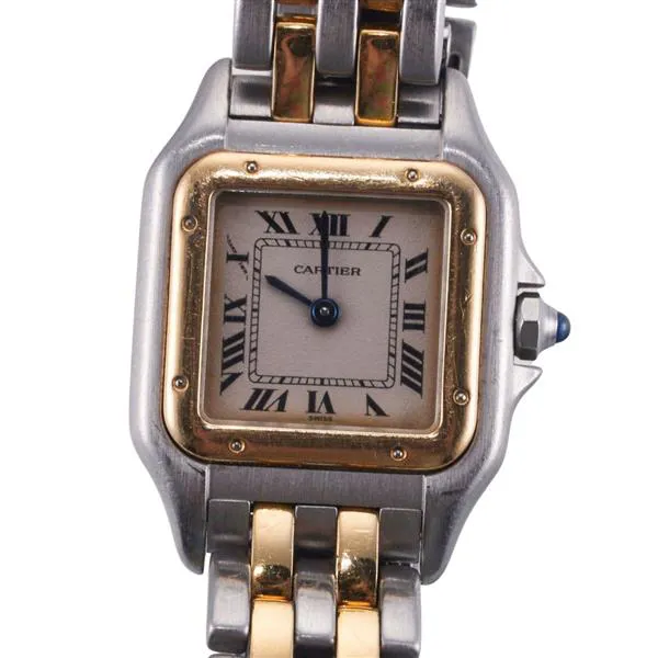 Cartier Panthère 1120 30mm Yellow gold and Stainless steel Cream 2