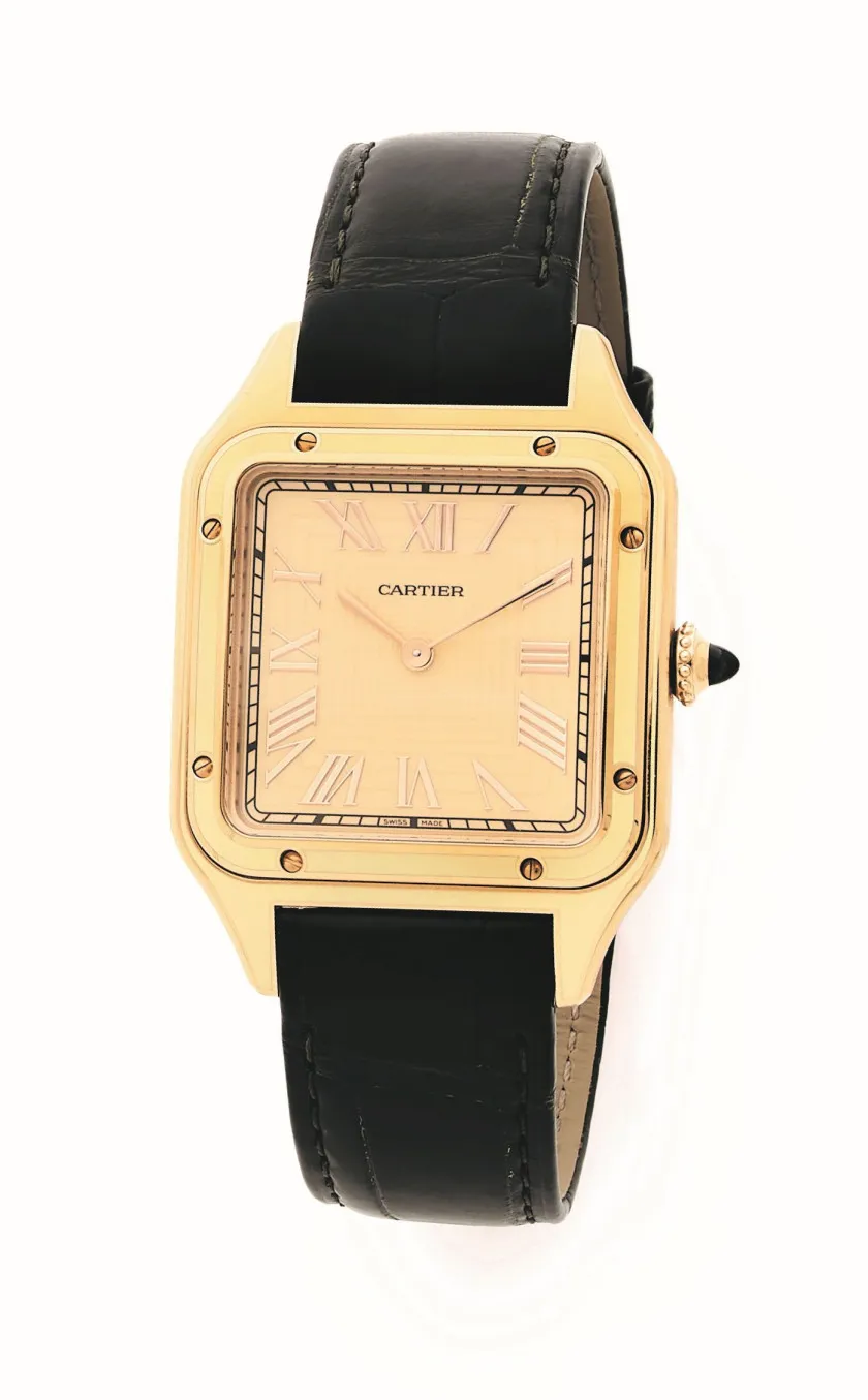 Cartier Santos WGSA0054 43.5mm Yellow gold Beige