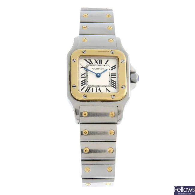 Cartier Santos 1567 24mm Yellow gold Silver