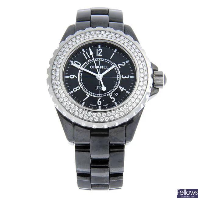 Chanel J12 H0949 34mm Diamond Black