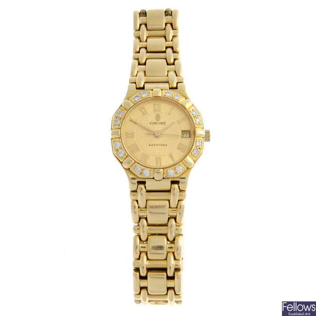 Concord Saratoga 22mm Yellow gold Champagne