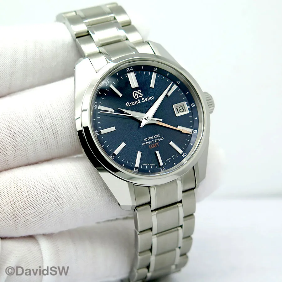 Grand Seiko High-Beat Automatic GMT SBGJ231 40mm Stainless steel Blue