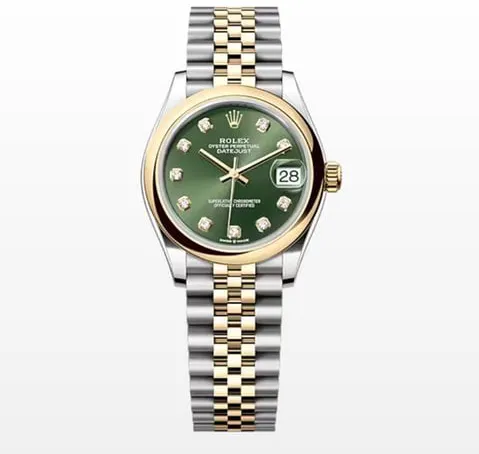 Rolex Datejust 31 278243 31mm Yellow gold and Stainless steel Green