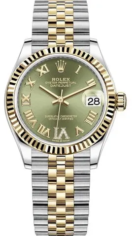 Rolex Datejust 31 278273 31mm Yellow gold and Stainless steel Green