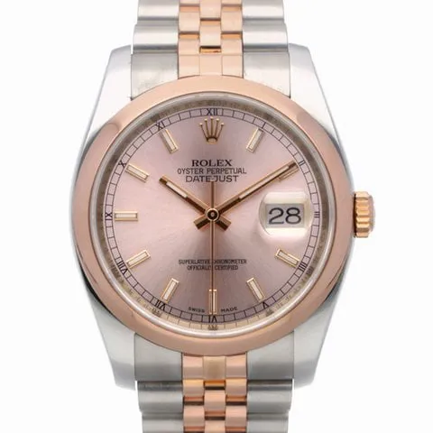 Rolex Datejust 36 116201 36mm Yellow gold and Stainless steel Pink