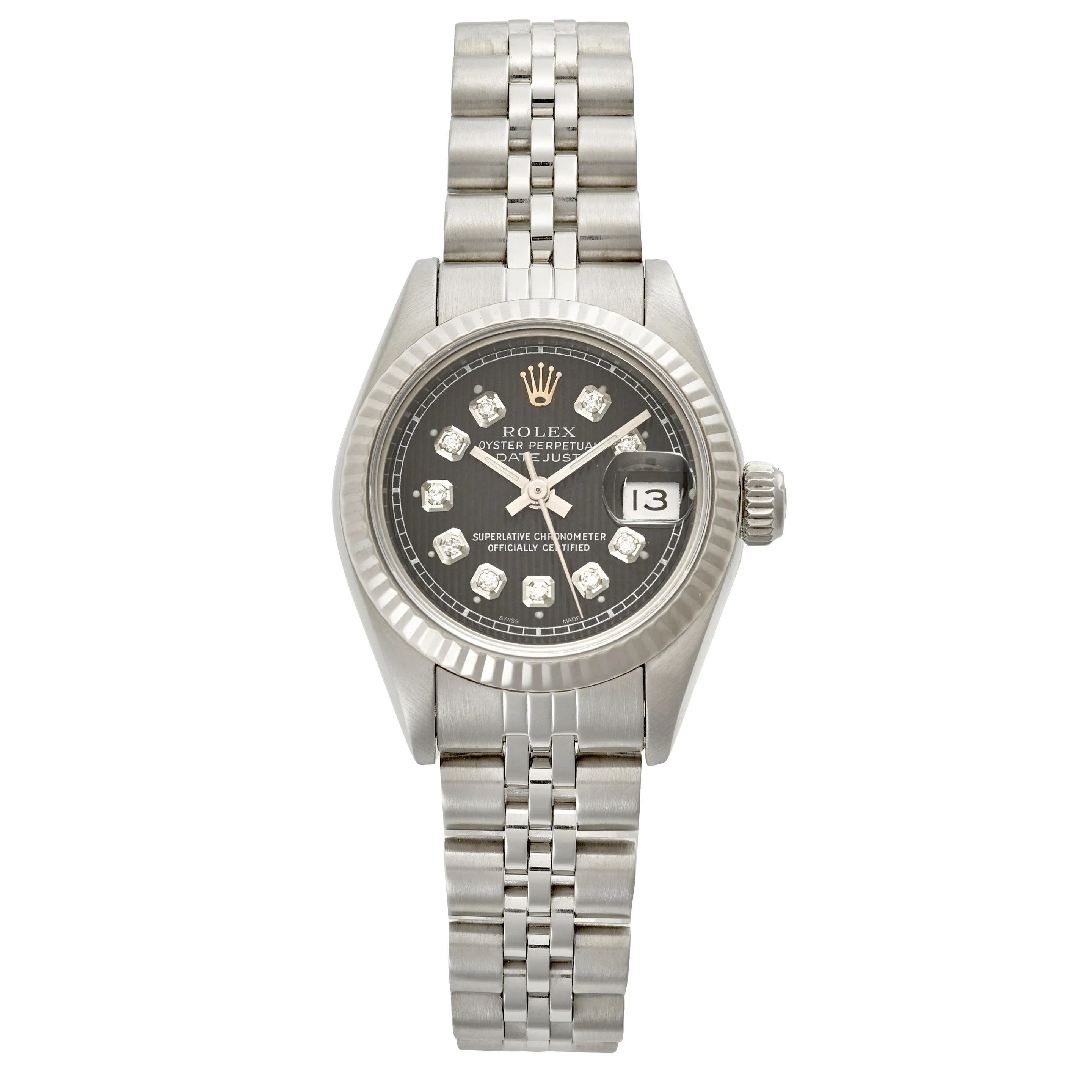 Rolex Lady-Datejust 69174 26mm Stainless steel Black