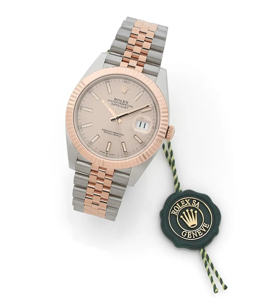 Rolex Datejust 41 126331 41mm Rose gold and Stainless steel Silver