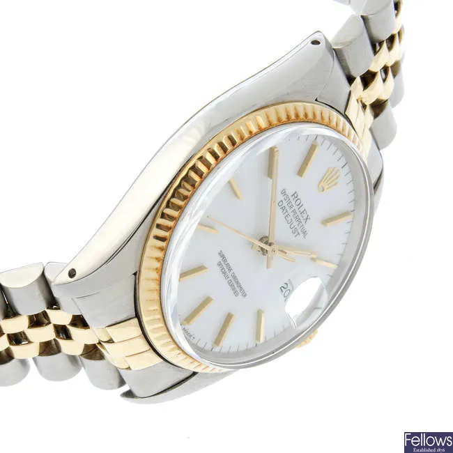 Rolex Datejust 36 16013 36mm Yellow gold and stainless steel White 5