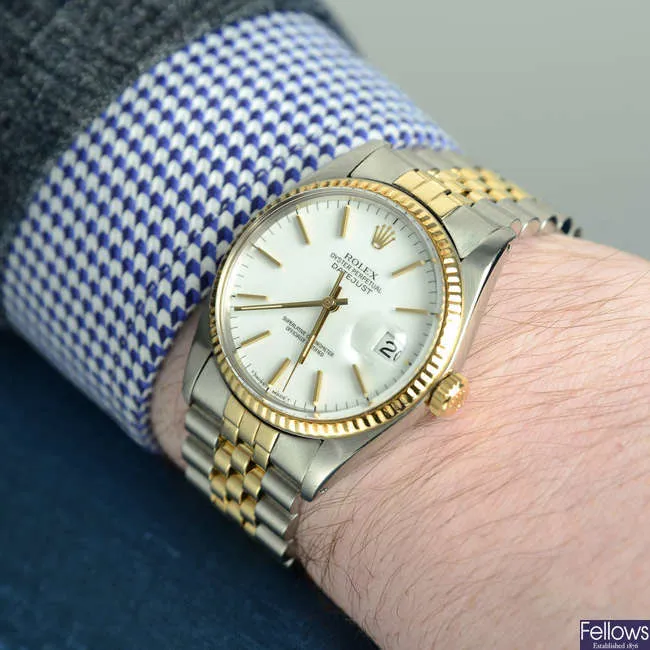 Rolex Datejust 36 16013 36mm Yellow gold and stainless steel White 3
