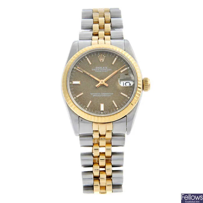 Rolex Datejust 31 68240 30mm Yellow gold and Stainless steel Brown