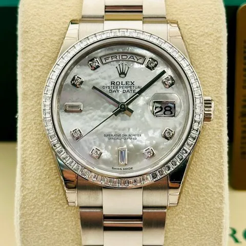 Rolex Day-Date 36 118399BR 36mm White gold Mother-of-pearl