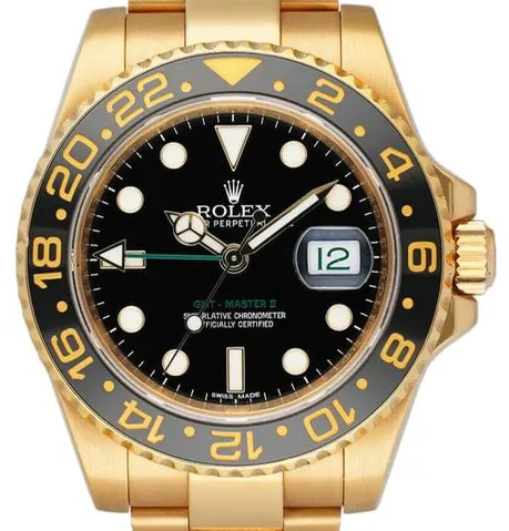 Rolex GMT-Master II 116718LN 40mm Yellow gold Black