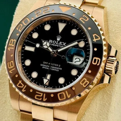 Rolex GMT-Master II 126715CHNR 40mm Rose gold Black