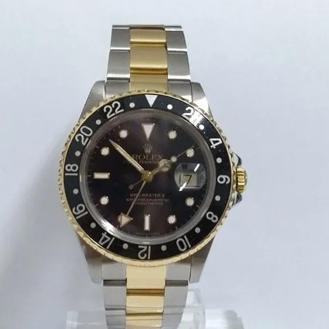 Rolex GMT-Master II 16713 40mm Yellow gold and Stainless steel Black