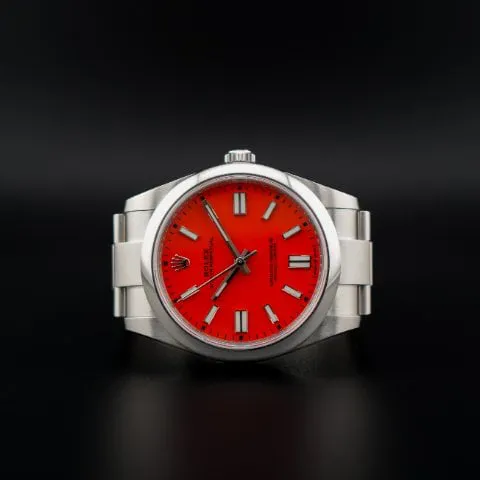 Rolex Oyster Perpetual 41 124300 41mm Stainless steel Red