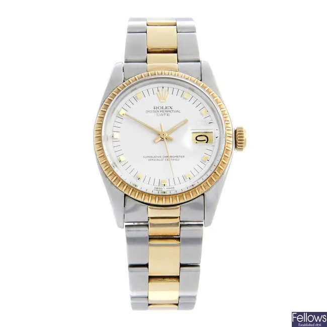 Rolex Oyster Perpetual Date 1505 34mm Yellow gold and Stainless steel Silver