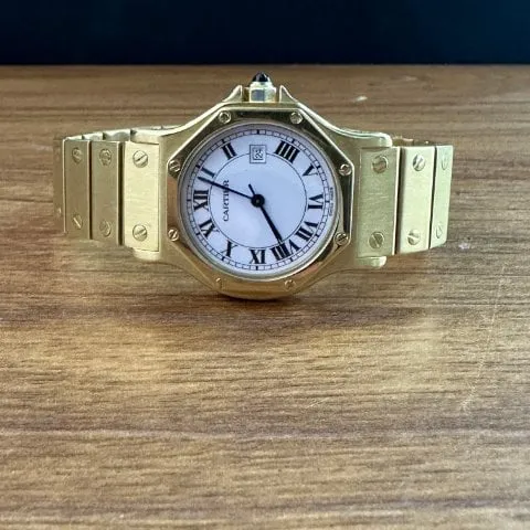 Cartier Santos 2965 30mm Yellow gold White