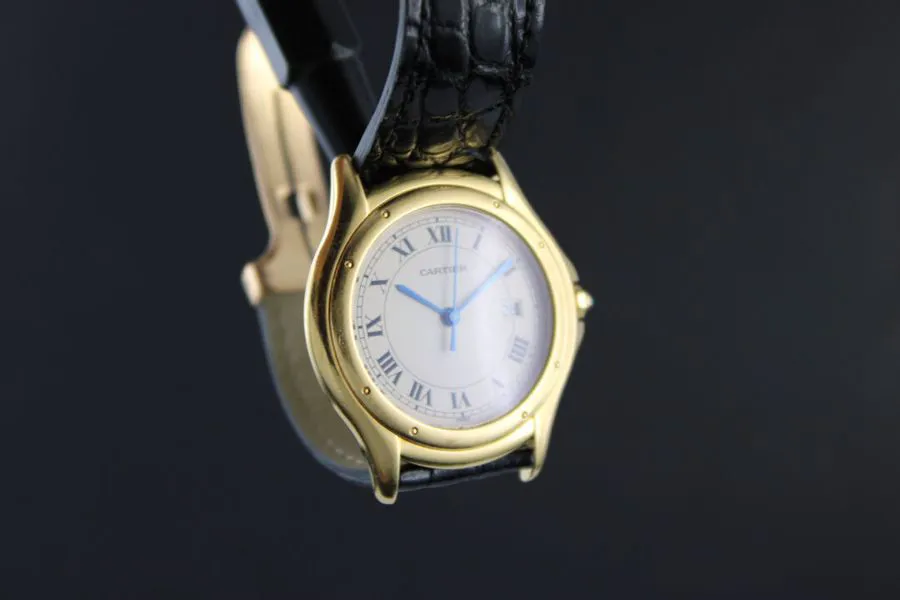 Cartier Cougar 887920 34mm Yellow gold Cream