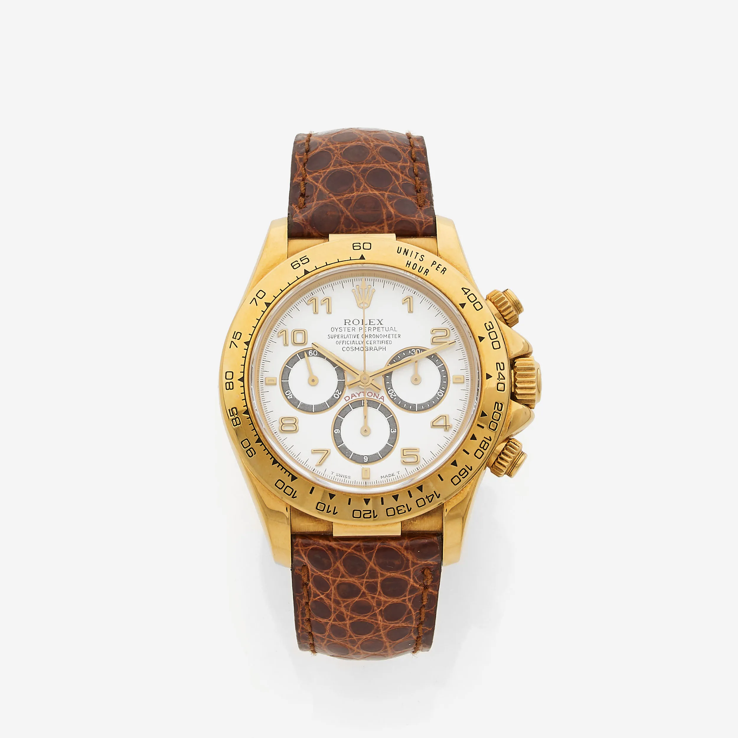 Rolex Daytona 16518 38.5mm Yellow gold White