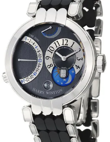 Harry Winston Premier 200-MMTZ39W 39mm 18k white gold Black