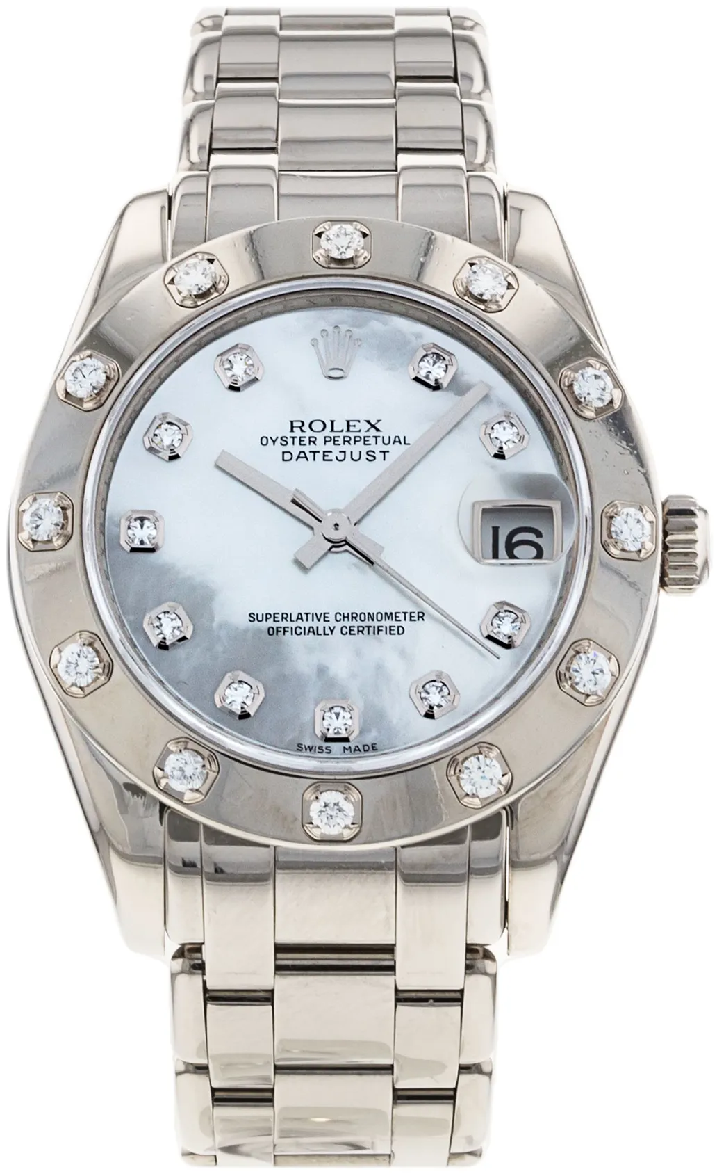 Rolex Pearlmaster 81319 34mm White gold Silver