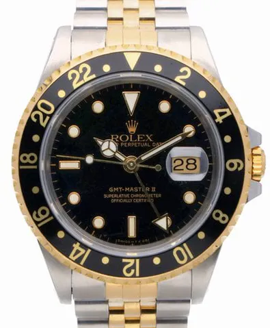 Rolex GMT-Master II 16713 40mm Yellow gold and Stainless steel Black