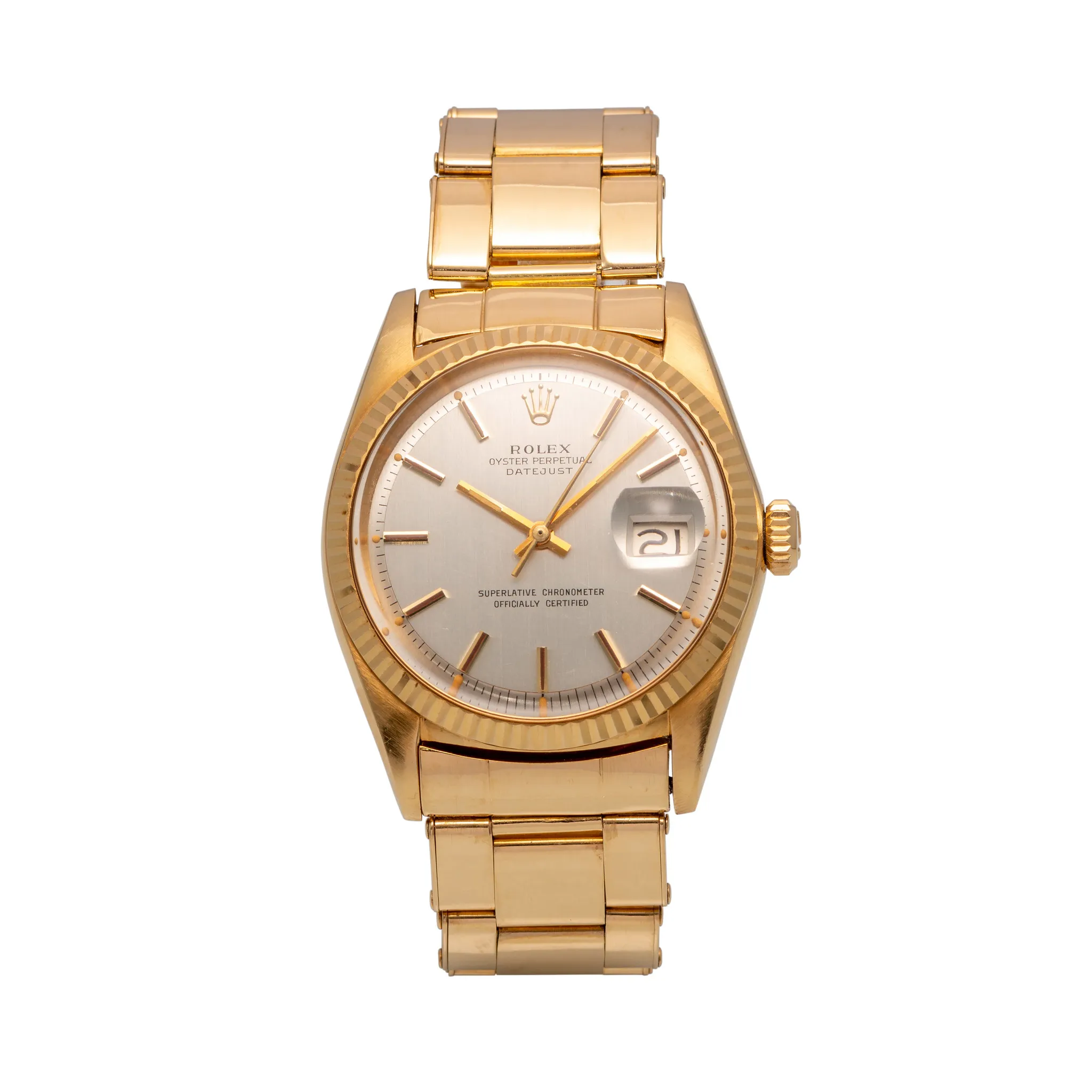 Rolex Datejust 36 1601 36mm Yellow gold Silver