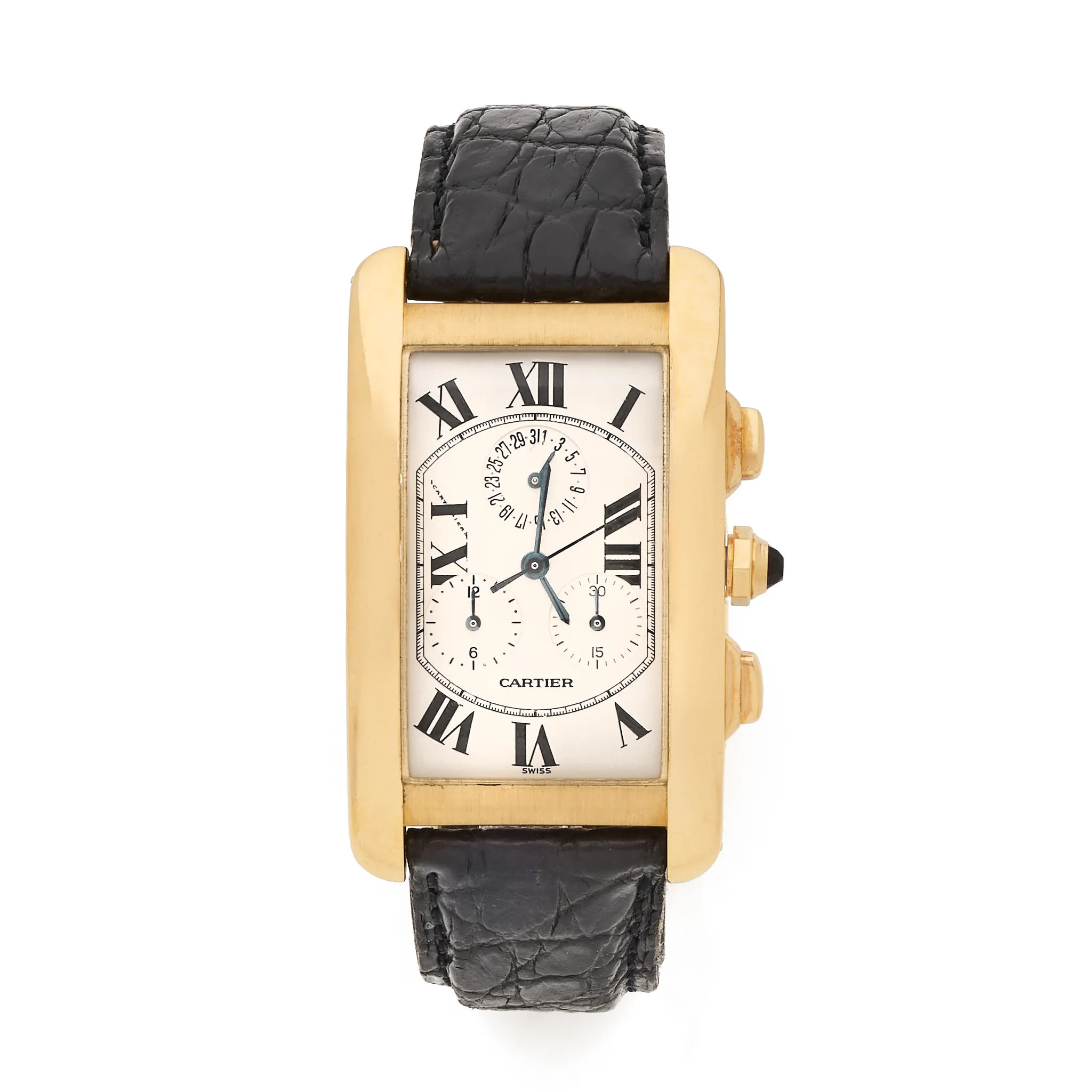 Cartier Tank Américaine 1730 26mm Yellow gold Silver