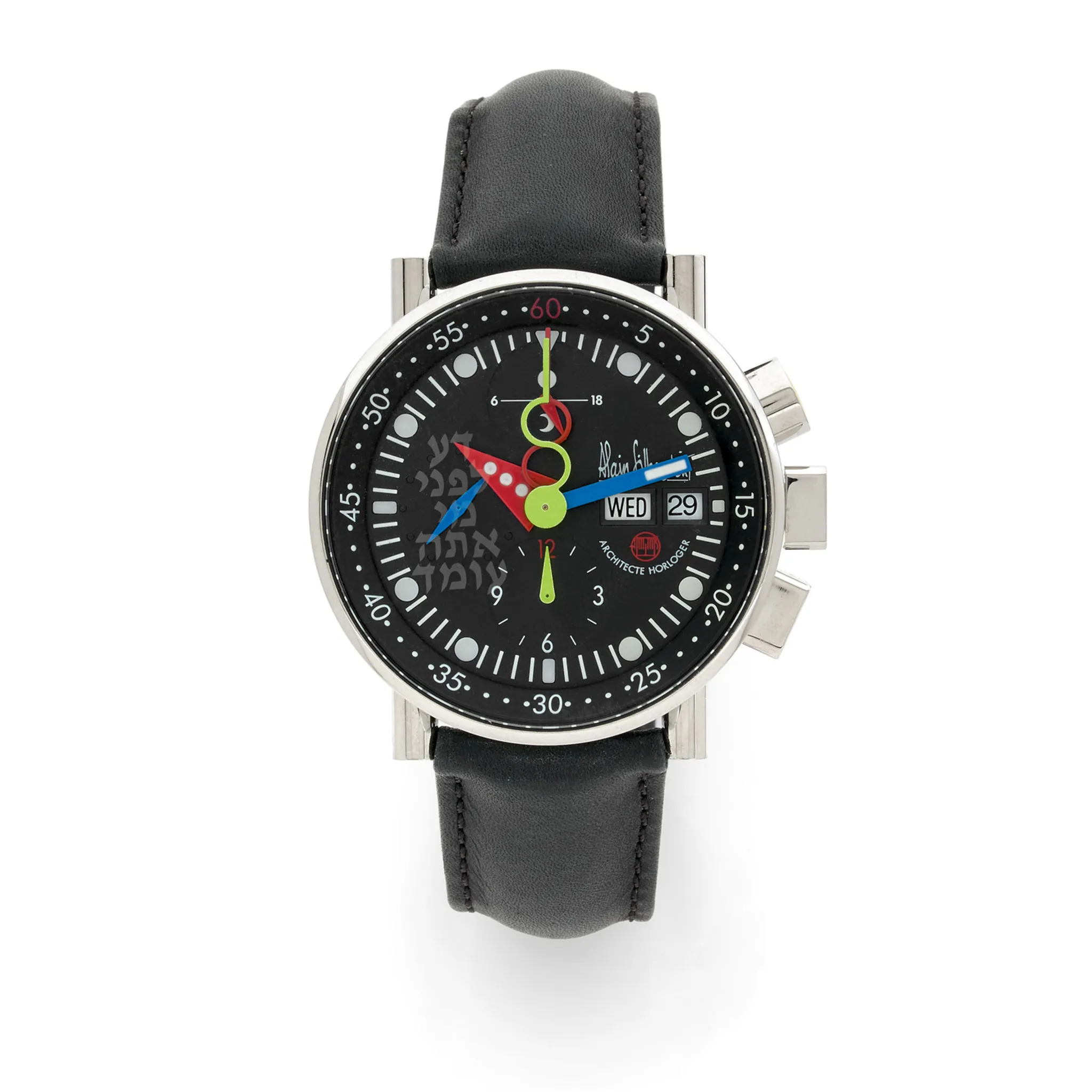 Alain Silberstein Krono Bauhaus 40mm Stainless steel Black