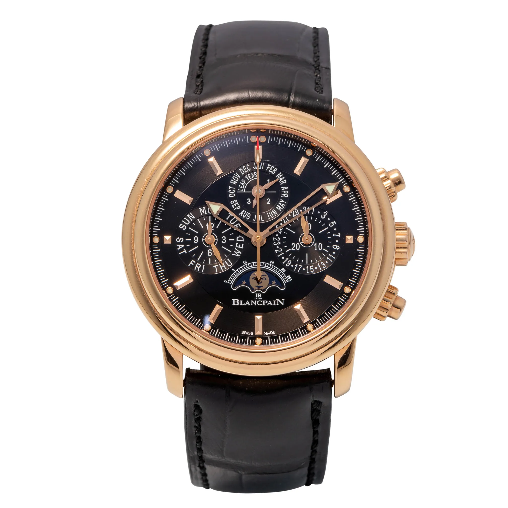 Blancpain Léman Fly-Back 2685F 40mm Rose gold Black