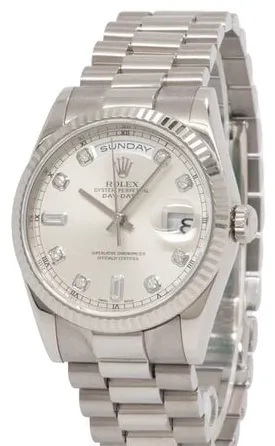 Rolex Day-Date 36 118239 36mm White gold Silver