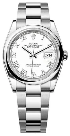 Rolex Datejust 36 126200 36mm Stainless steel White