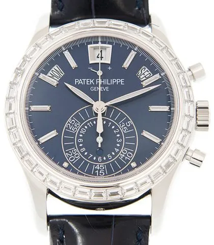 Patek Philippe Annual Calendar Chronograph 5961P-001 40.5mm Platinum Blue