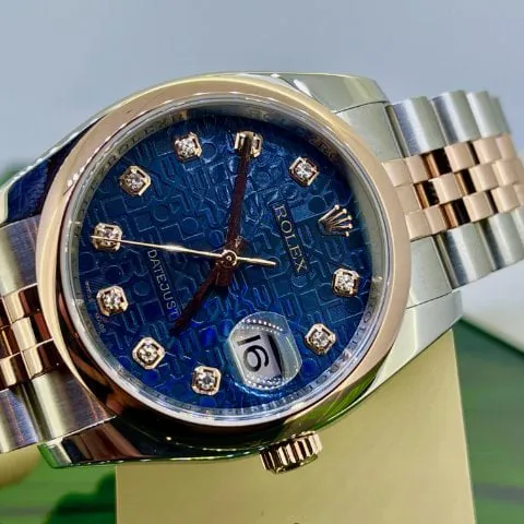 Rolex Datejust 36 116201 36mm Yellow gold and Stainless steel Blue