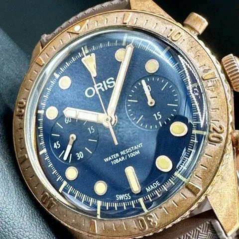 Oris Carl Brashear 43mm Bronze Blue