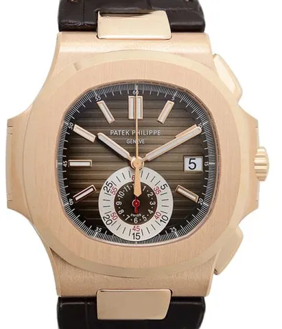 Patek Philippe Nautilus 5980R-001 40.5mm Rose gold Brown