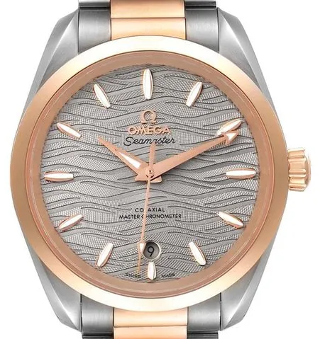 Omega Aqua Terra 220.20.38.20.06.001 38mm Yellow gold and Stainless steel Gray