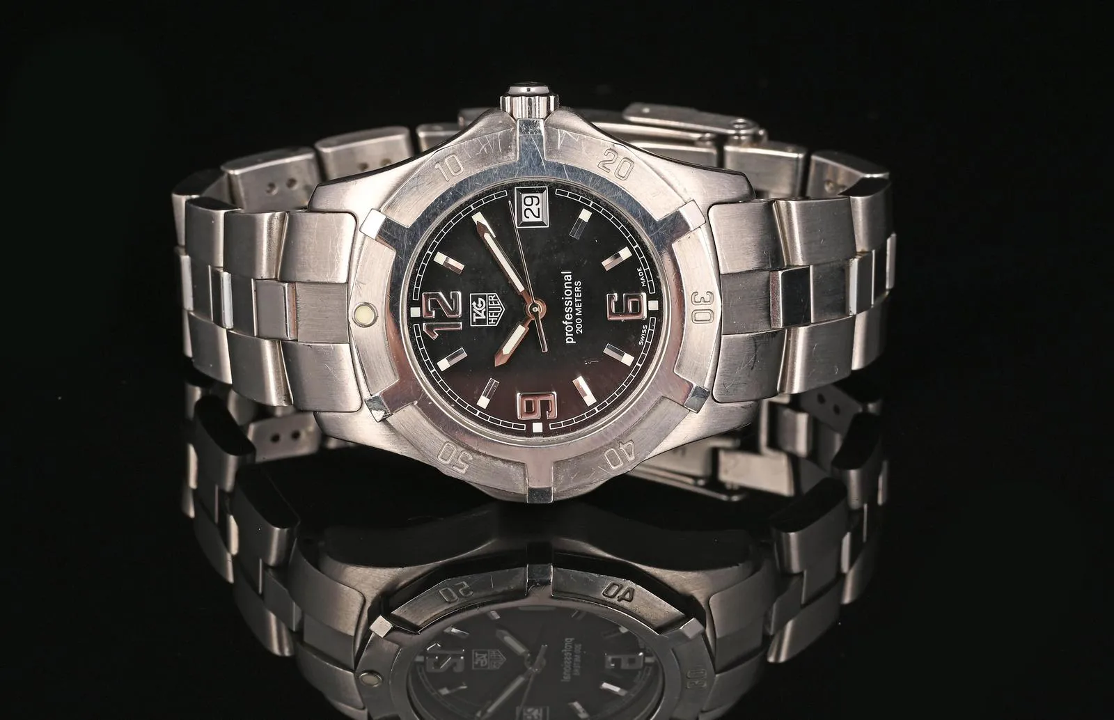TAG Heuer Professional WN1210 TQ8652 35mm Stainless steel Black