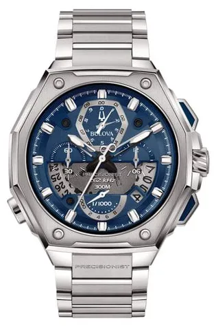 Bulova Precisionist 96B349 45mm Stainless steel Blue