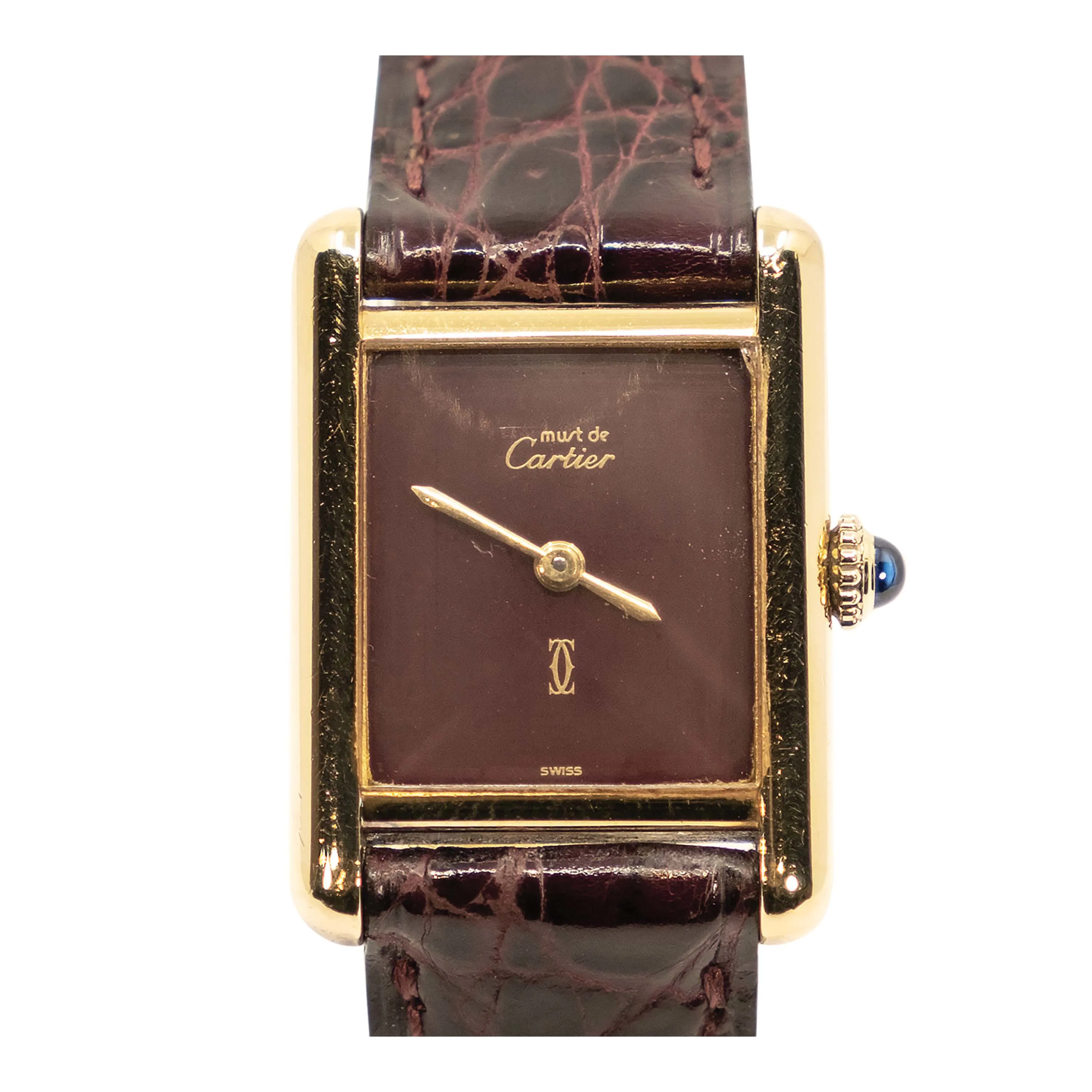 Cartier Must de Cartier 27mm Gold-plated Burgundy