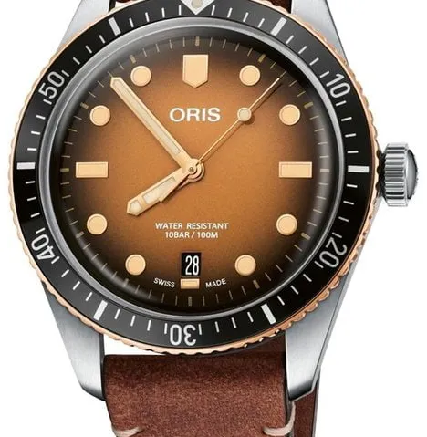 Oris Divers 733 7707 4356-LS 01 733 7707 4356-07 5 20 45 , 0173377074356-0752045 40mm Stainless steel Brown