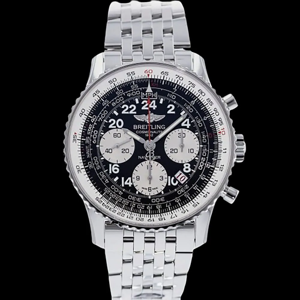 Breitling Cosmonaute 43mm Stainless steel Black