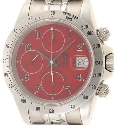 Tudor Prince Date 79280 40mm Stainless steel Red