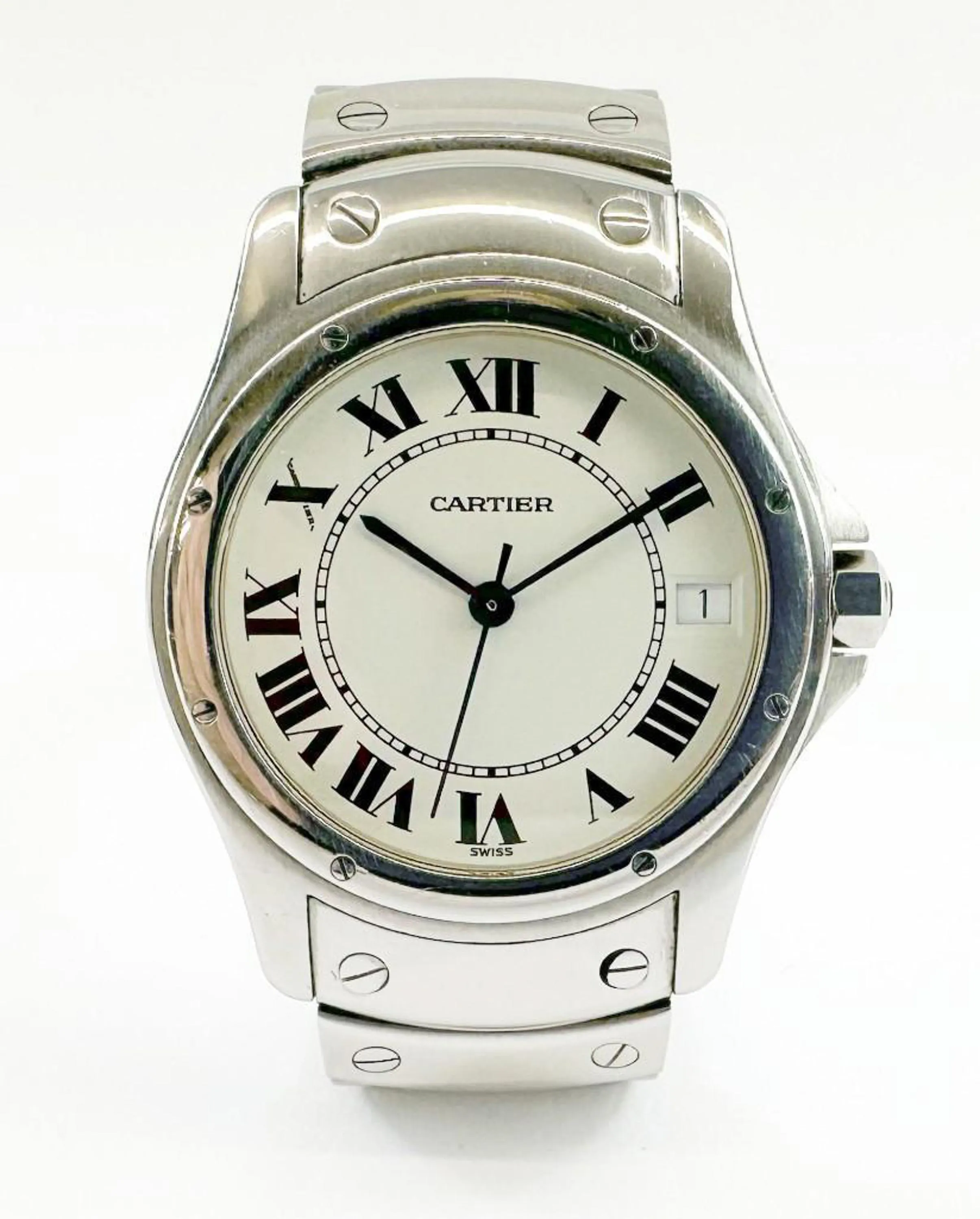 Cartier Santos 1920 33mm Stainless steel White