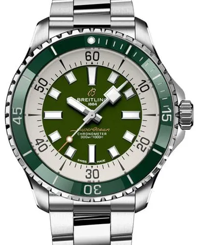 Breitling Superocean A17376A31L1A1 44mm Stainless steel Green