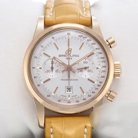 Breitling Transocean R41310 38mm Rose gold Silver