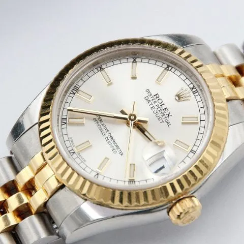 Rolex Datejust 31 178273 31mm Yellow gold and Stainless steel Silver