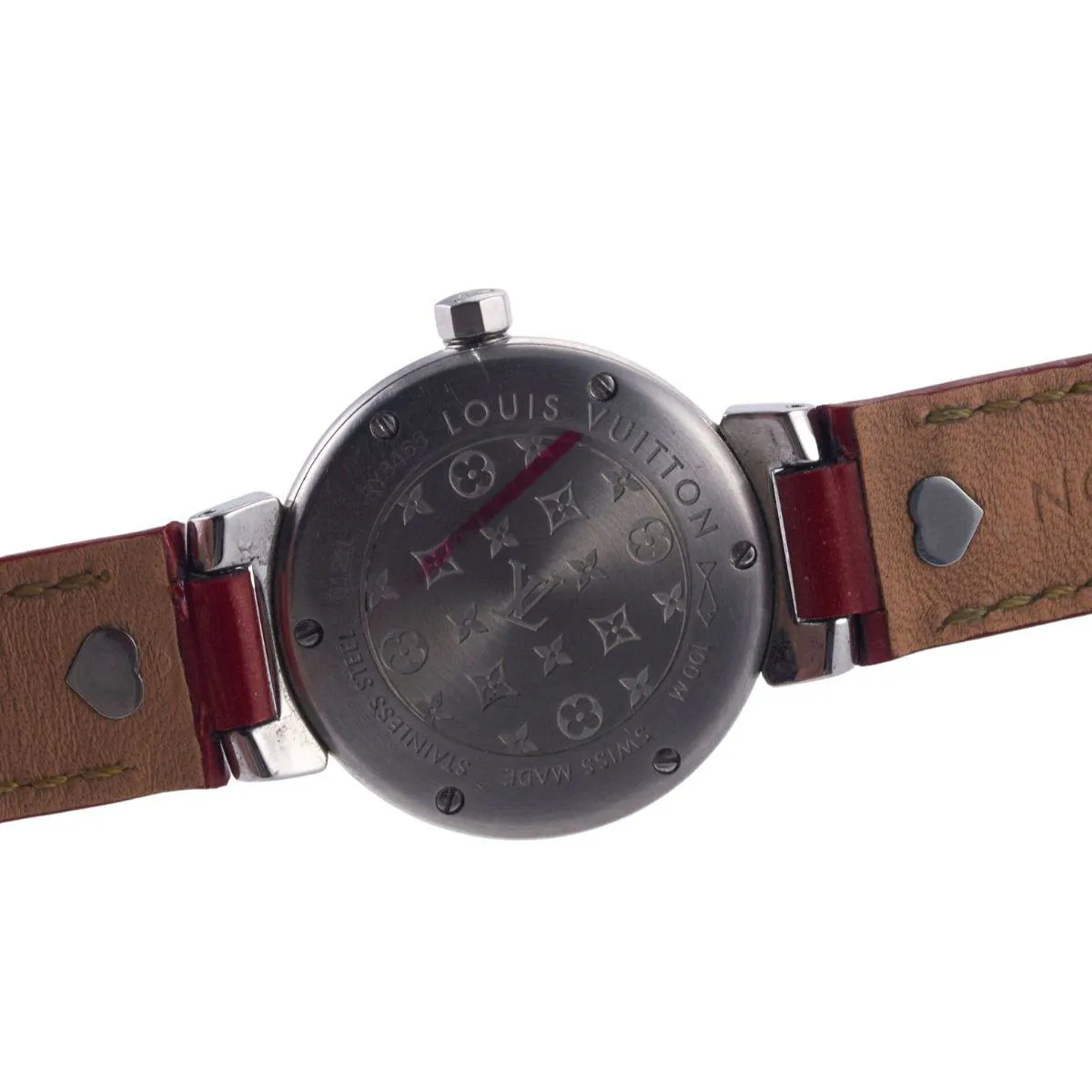 Louis Vuitton Tambour Q1211 26mm Stainless steel Red 4