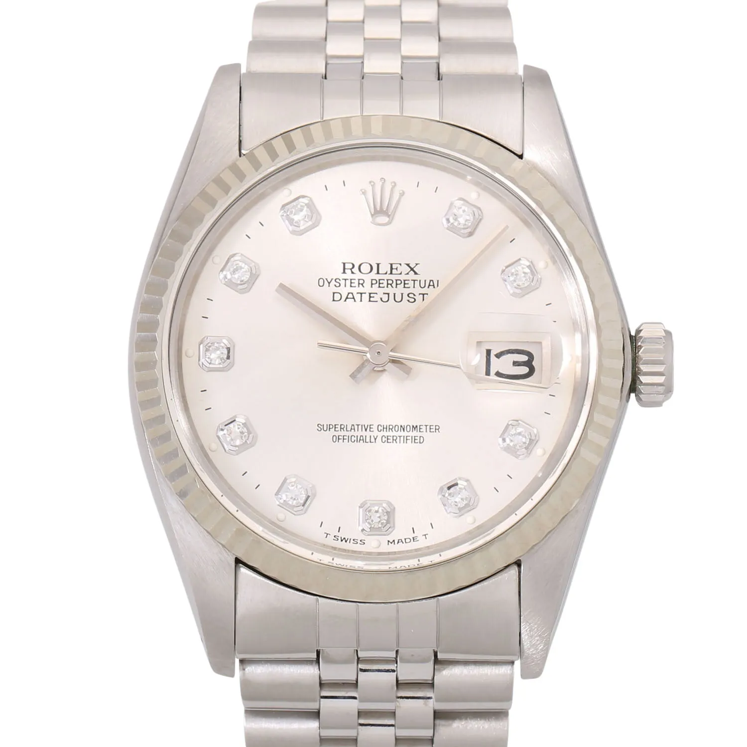 Rolex Datejust 36 16014 36mm White gold Diamond